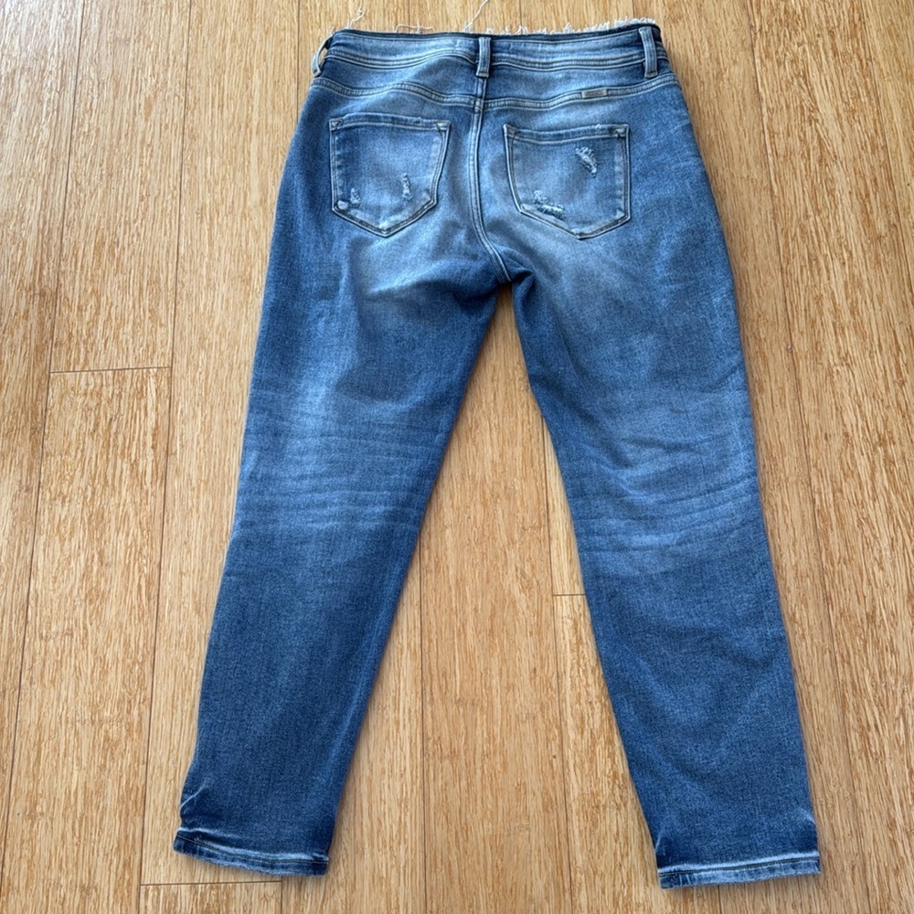 KanCan Distressed Ankle Jeans in Medium Blue - Picture 5 of 7